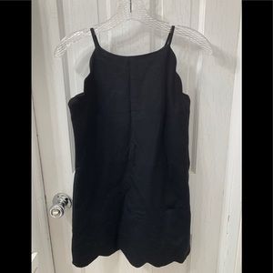 NWOT Necessary Objects Black Scallop Dress Girls L